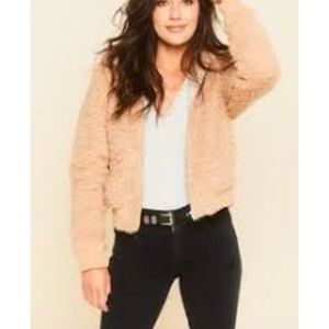 12th tribe Lotus blush teddy jacket